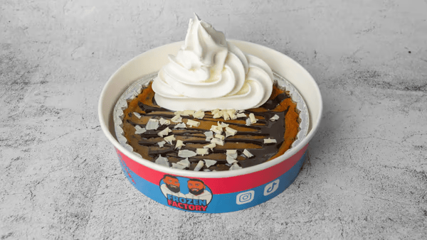 Oreo cookie dough dessert with soft serve
